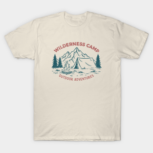 Outdoor T-Shirt - Wilderness Camp by SommersethArt